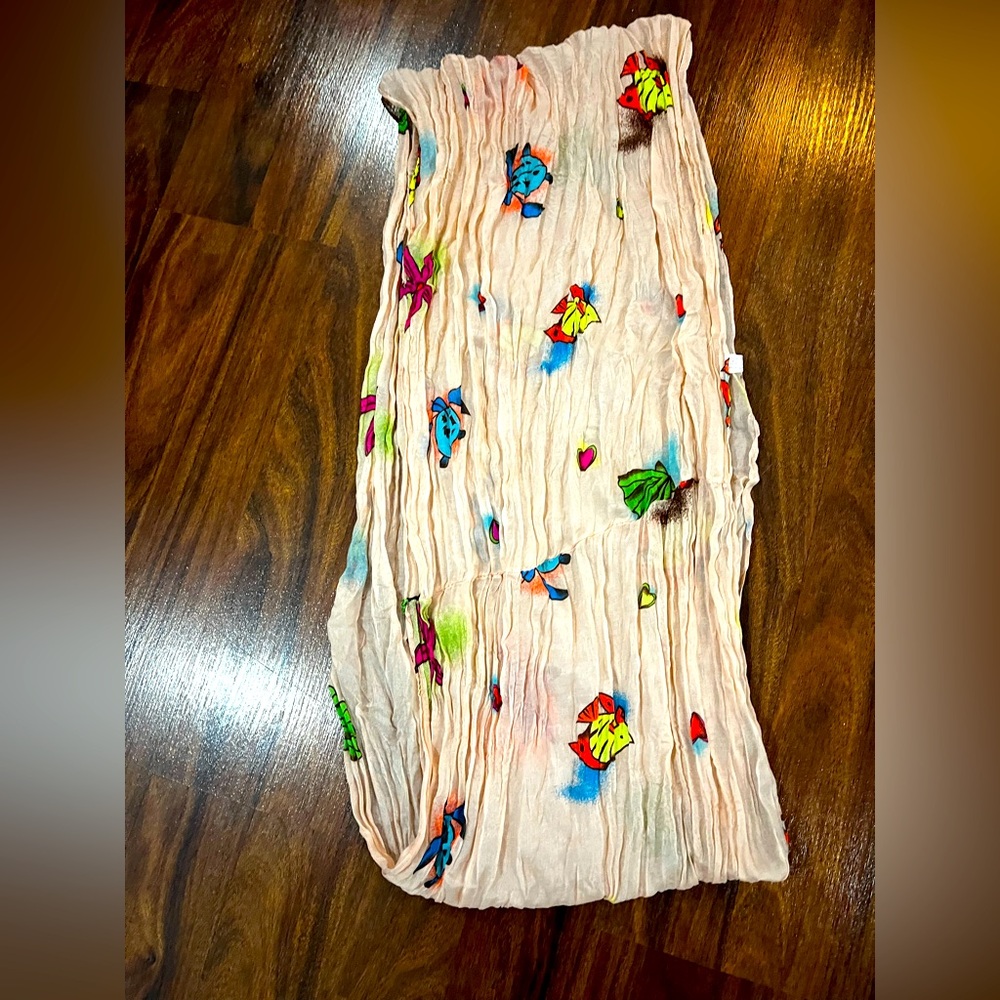 Light Peach Tropical Scarf